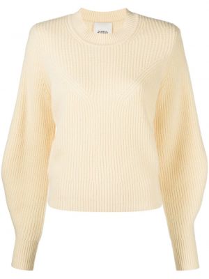 Sweter z okrągłym dekoltem Isabel Marant żółty