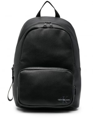 Kožený batoh Calvin Klein - čierna