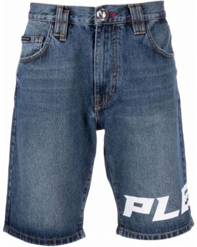 Teksariidest lühikesed püksid Philipp Plein sinine