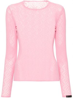 Μπλούζα από διχτυωτό Marine Serre ροζ