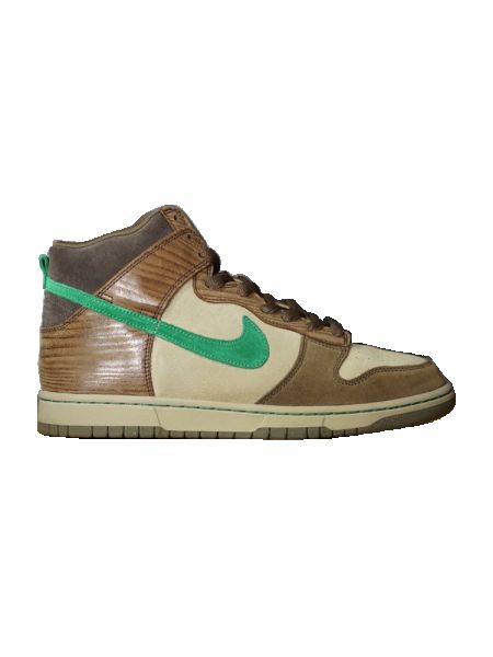Твидовые кроссовки Nike Dunk зеленые