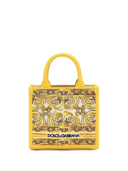 Mini taske Dolce & Gabbana gul