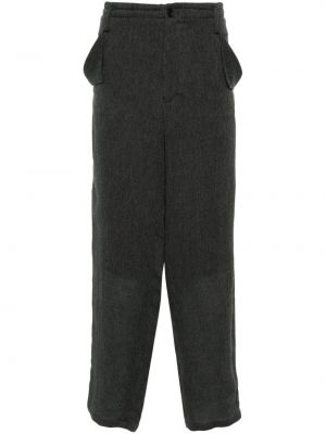 Bavlnené nohavice Yohji Yamamoto sivá