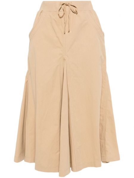 Plisovaná bavlnená sukňa B+ab hnedá