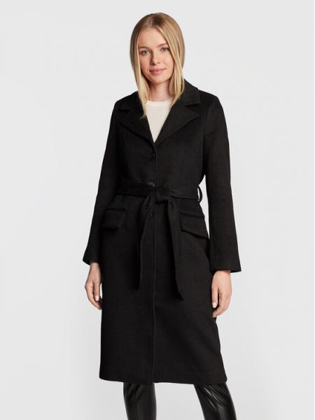 Vlněný zimní kabát Bruuns Bazaar černý