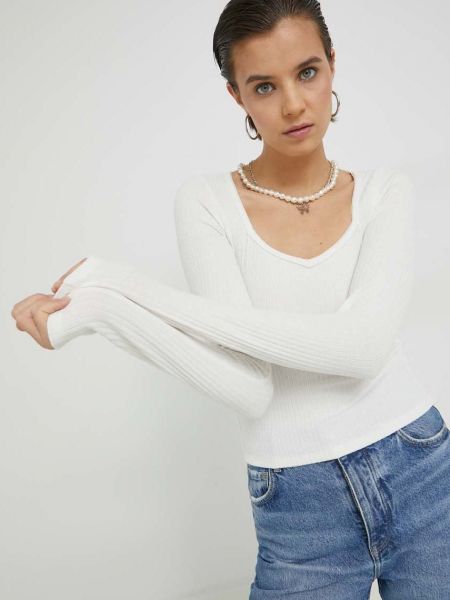 Блуза с дълъг ръкав Hollister Co. бяло