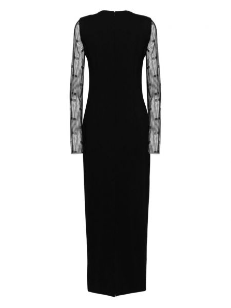 Sukienka długa z krepy Givenchy czarna