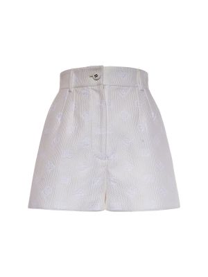 Kratke hlače iz žakarda Dolce & Gabbana bela