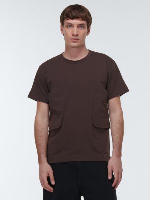 T-shirt di cotone in jersey Comme Des Garã§ons Homme Deux marrone