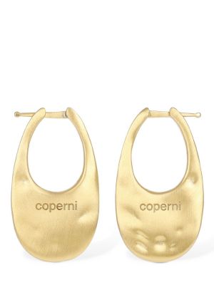Boucles d'oreilles à boucle Coperni doré
