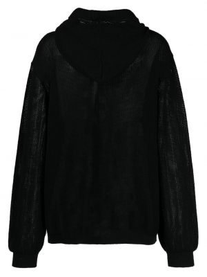 Einfarbiger hoodie mit reißverschluss Laneus schwarz