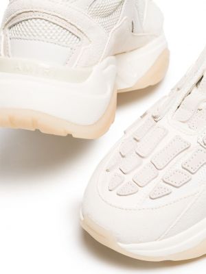 Sneakersy sznurowane koronkowe Amiri białe