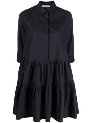 Robe chemise en coton à volants Fabiana Filippi bleu