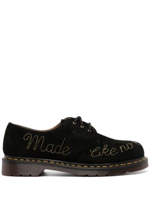 Pantofi derby din piele de căprioară Dr. Martens negru
