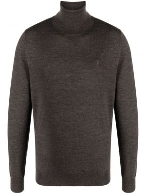 Woll sweatshirt mit stickerei aus baumwoll Polo Ralph Lauren braun