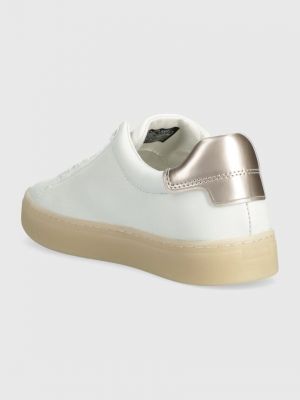 Bőr fűzős sneakers gyöngyökkel Calvin Klein fehér