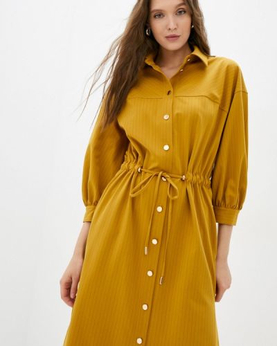Платье-рубашка Ruxara желтое