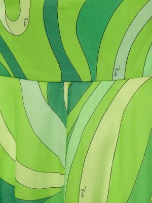 Памучна макси пола от муселин Pucci зелено