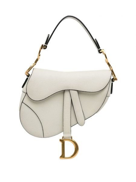 Kožená taška Christian Dior Pre-owned biela