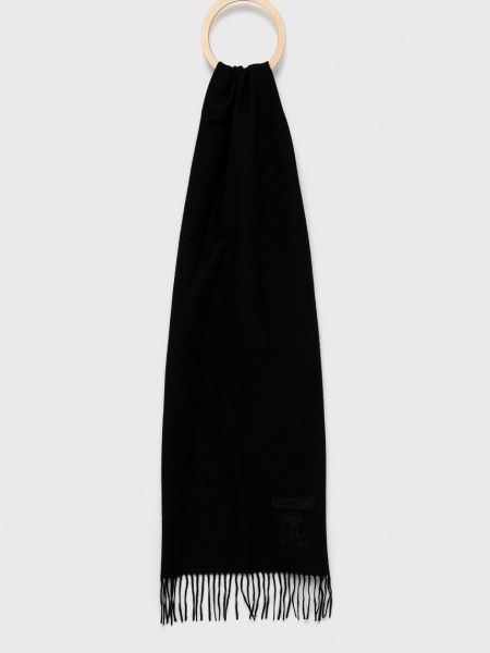 Вълнен шал Moschino черно