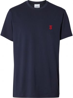 Тениска бродирана Burberry синьо