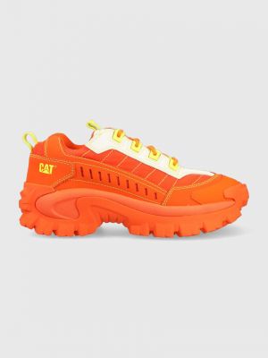 Pomarańczowe sneakersy skórzane Caterpillar