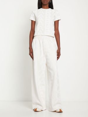 Oversize спортни панталони Marc Jacobs бяло