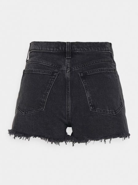 Szorty jeansowe Abercrombie & Fitch czarne