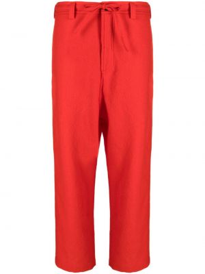 Μάλλινο παντελόνι με ίσιο πόδι Sofie D'hoore κόκκινο