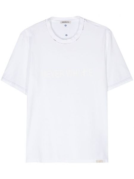 Тениска с принт Premiata бяло
