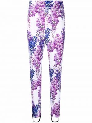 Leggings à fleurs Dolce & Gabbana violet