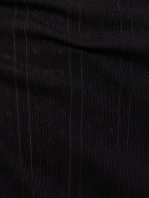 Jupe longue en coton en tricot Cou Cou noir