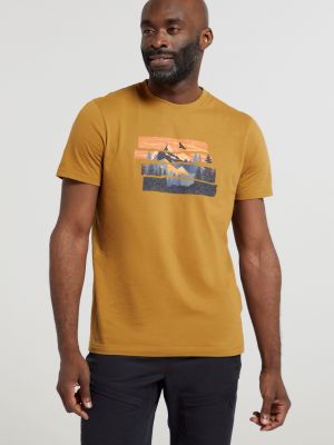 Koszulka bawełniana Mountain Warehouse beżowa