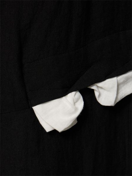 Lenvászon nadrág Yohji Yamamoto fekete