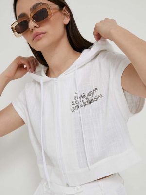 Ленена риза Love Moschino бяло