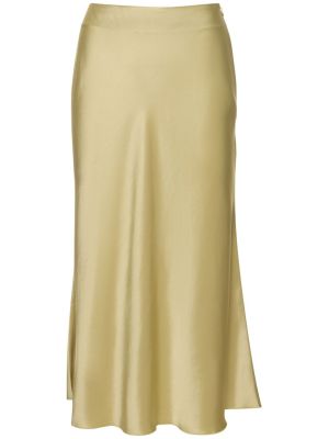 Satenska midi suknja Nanushka žuta