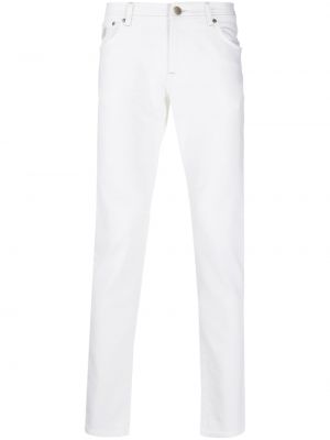 Spodnie z niską talią skinny fit Corneliani białe