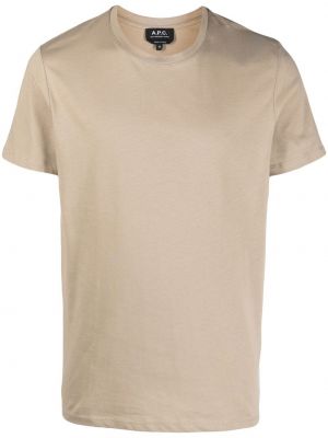 Medvilninis marškinėliai A.p.c. smėlinė