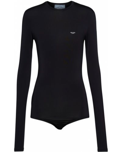 Jersey body mit print Prada schwarz