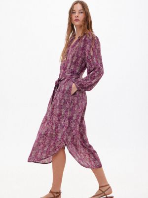 Платье миди с принтом Hoss Intropia фиолетовое