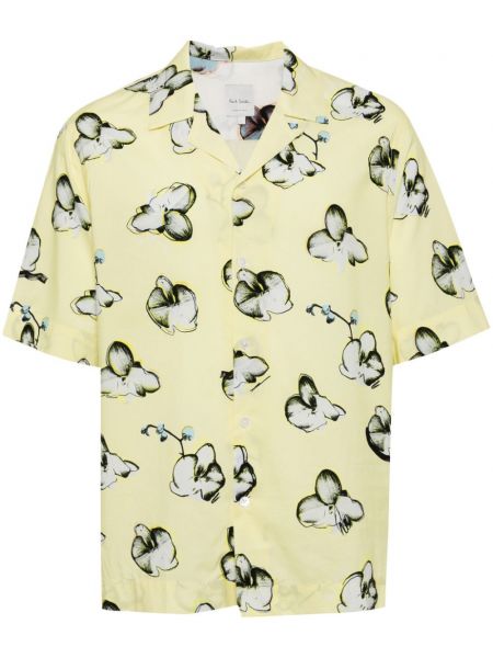 Kvetinová košeľa s potlačou Paul Smith žltá