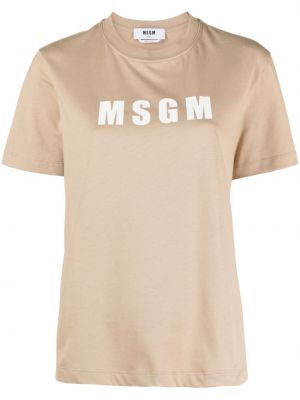T-shirt aus baumwoll mit print Msgm
