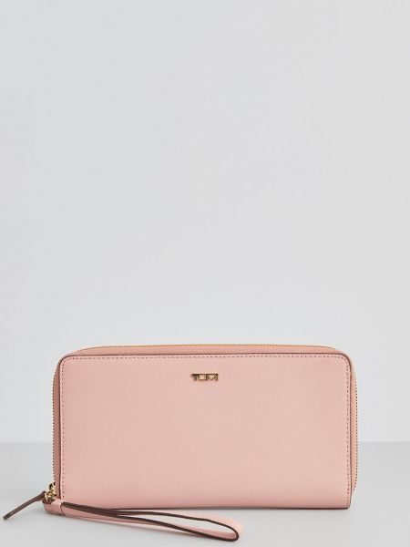 Różowy portfel Tumi