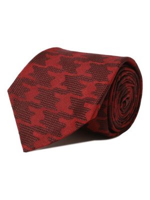 Шелковый галстук Kiton красный
