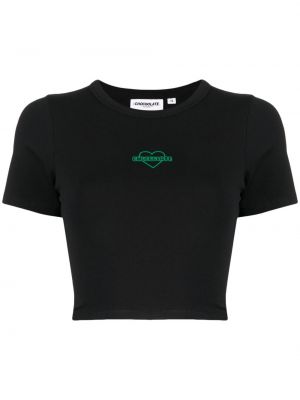 T-shirt con stampa Chocoolate nero