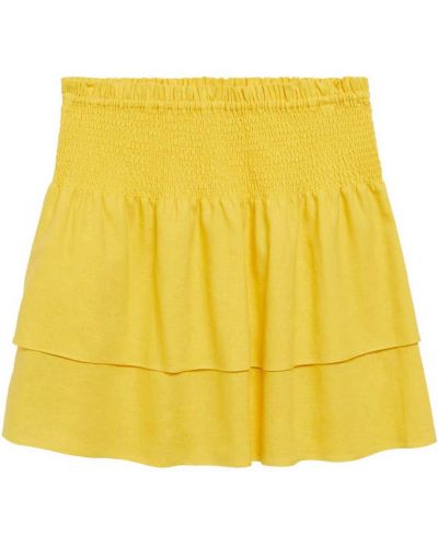 Mini suknja Mango žuta