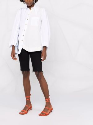 Camisa asimétrica Ganni blanco
