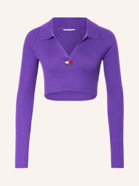 Блузка с длинным рукавом Tommy Jeans фиолетовая