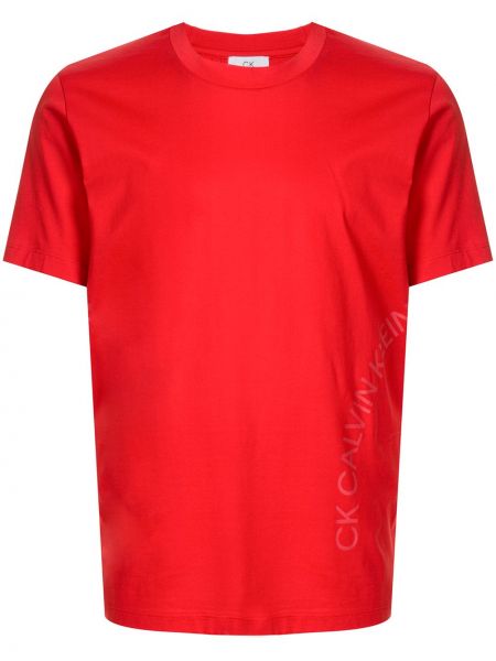 Camiseta ajustada con estampado Ck Calvin Klein rojo