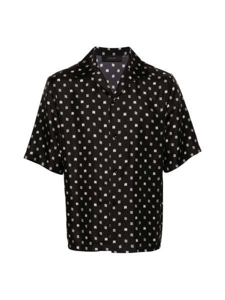 Jedwabna koszula z wzorem paisley Amiri czarna